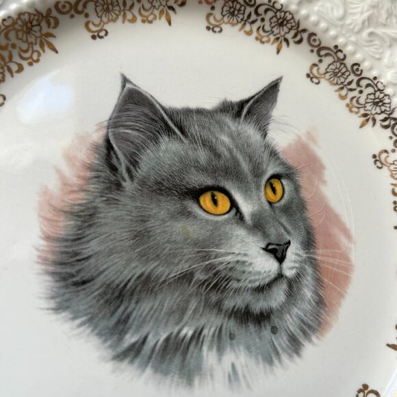 Lord Nelson Pottery Grey Cat Plate - Picture 2 of 5